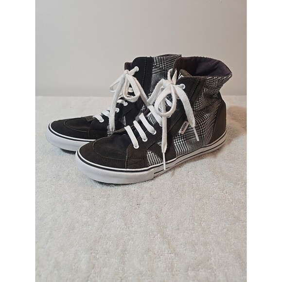 Size 9.5 - VANS Tory-Hi Plaid Black - Picture 1 of 10